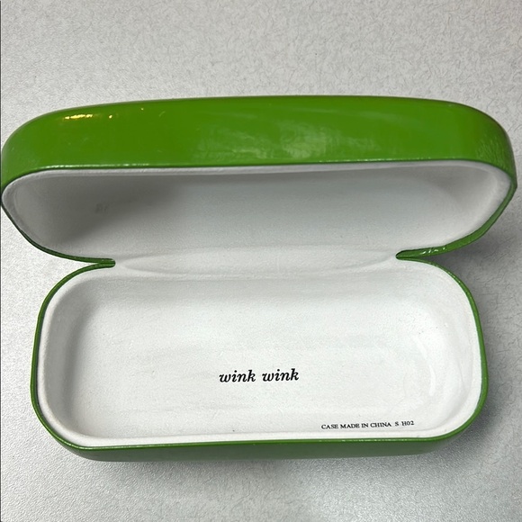 Kate Spade Glasses Case Green Glasses Read Book Eyes Travel Protect Optical Bag - Picture 5 of 8